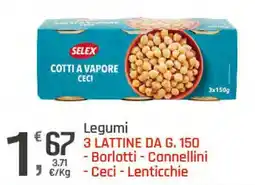 Supermercati Dok SELEX COTTI A VAPORE CECI offerta