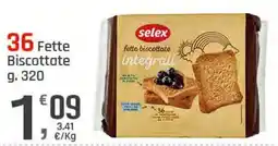 Supermercati Dok selex fette biscottate integrali offerta