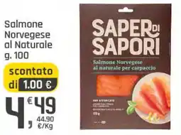 Supermercati Dok Saper di Sapori Salmone Norvegese al Naturale offerta
