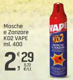 Supermercati Dok Mosche e Zanzare KO2 VAPE offerta