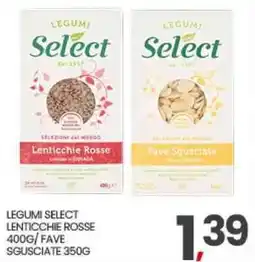 Interspar LEGUMI SELECT LENTICCHIE ROSSE/FAVE SGUSCIATE offerta