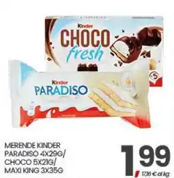 Interspar MERENDE KINDER PARADISO CHOCO MAXI KING offerta