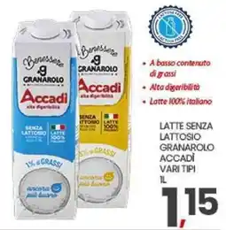 Interspar Latte senza lattosio Granarolo Accadì offerta