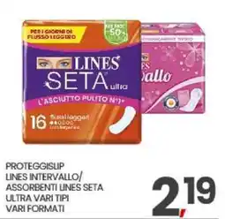 Interspar PROTEGGISUP LINES INTERVALLO/ASSORBENTI LINES SETA ULTRA VARI TIPI offerta