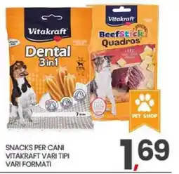 Interspar SNACKS PER CANI VITAKRAFT VARI TIPI offerta