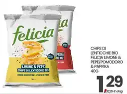 Interspar Chips di lenticchie bio felicia offerta