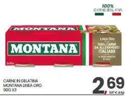 Interspar CARNE IN GELATINA MONTANA LINEA ORO offerta