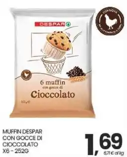 Interspar MUFFIN DESPAR CON GOCCE DI CIOCCOLATO offerta
