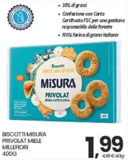 Interspar Biscotti Misura Privolat Miele Millefiori offerta