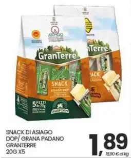 Interspar SNACK DI ASIAGO DOP/ GRANA PADANO GRAN TERRE offerta