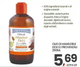 Interspar Olio di Mandorle Dolci I PROVENZALI offerta