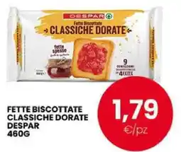 Interspar Fette Biscottate Classiche Dorate Despar offerta