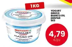 Interspar YOGURT Greco 0% DESPAR offerta