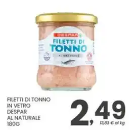 Despar Filetti di tonno despar al naturale offerta