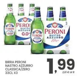 Despar Birra peroni nastro azzurro classica/zero offerta