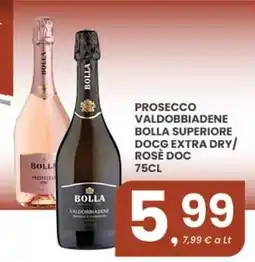 Despar Prosecco valdobbiadene bolla superiore docg extra dry/ rosè DOC offerta