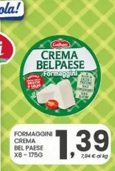 Despar Formaggini crema bel paese Galbani offerta