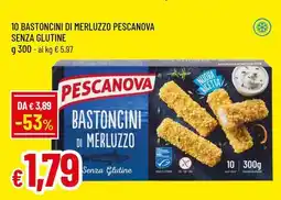Famila Superstore 10 bastoncini di merluzzo pescanova senza glutine offerta