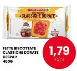 Despar Fette biscottate classiche dorate despar offerta