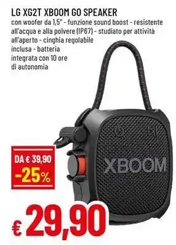 Famila Superstore LG XG2T XBOOM Go Speaker offerta