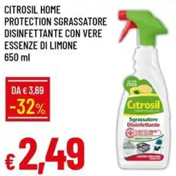 Galassia Citrosil home protection sgrassatore disinfettante con vere essenze di limone offerta