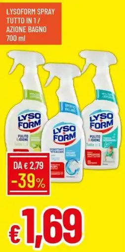 Galassia Lysoform spray tutto in 1/ azione bagno offerta