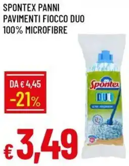Galassia Spontex panni pavimenti fiocco duo 100% microfibre offerta