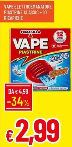 Galassia Vape elettroemanatore piastrine classic +10 ricariche offerta