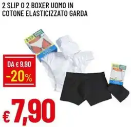 Galassia 2 slip o 2 boxer uomo in cotone elasticizzato garda offerta