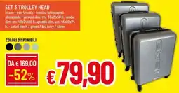 Galassia Set 3 trolley head offerta