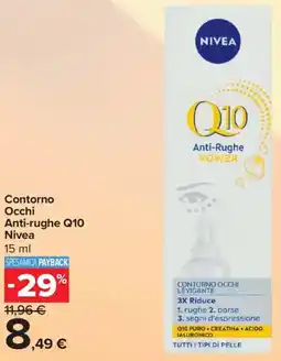 Carrefour Iper Contorno Occhi Anti-rughe Q10 Nivea offerta