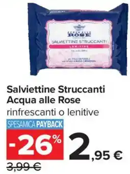 Carrefour Iper Salviettine Struccanti Acqua alle Rose offerta