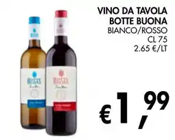 èccoMI Vino da tavola botte buona bianco/rosso offerta