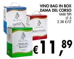 èccoMI Vino bag in box dama del corso offerta