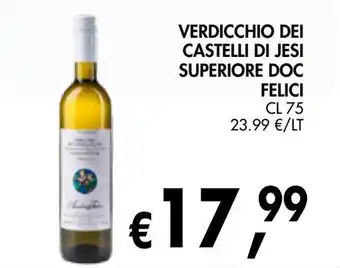 èccoMI Verdicchio dei castelli di jesi superiore doc felici offerta