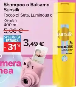 Carrefour Iper Shampoo o Balsamo Sunsilk offerta