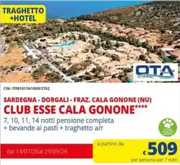 Galassia Club esse cala gonone offerta