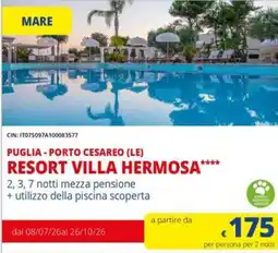 Galassia Resort villa hermosa offerta