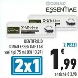 Conad Superstore Dentifricio Conad Essentiae Lab offerta