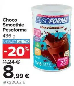 Carrefour Iper Choco Smoothie Pesoforma offerta