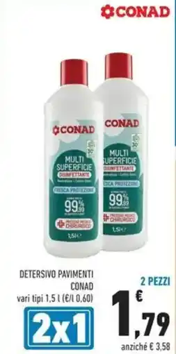 Conad Superstore Detersivo pavimenti Conad offerta