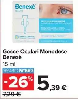 Carrefour Iper Gocce Oculari Monodose Benexè offerta