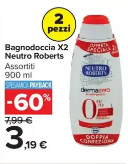 Carrefour Iper Bagnodoccia X2 Neutro Roberts offerta