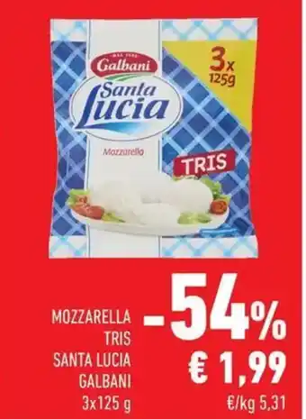 Mozzarella tris santa lucia Galbani