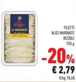 Conad Superstore Filetti alici marinate Rizzoli offerta