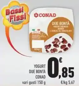 Conad Superstore Yogurt due bontà Conad offerta