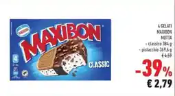 Conad Superstore Nestle 4 gelati maxibon motta offerta
