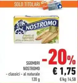 Conad Superstore Sgombri Nostromo offerta