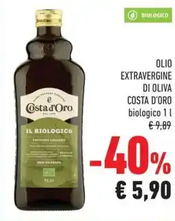 Conad Superstore Olio extravergine di oliva costa d'oro biologico offerta