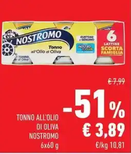 Conad Superstore Tonno all'olio di oliva Nostromo offerta